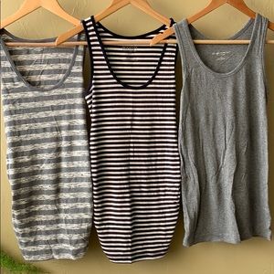 Bundle of three maternity tanks